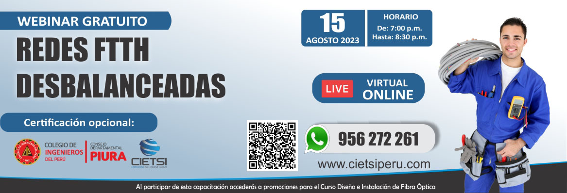 WEBINAR GRATUITO REDES FTTH DESBALANCEADAS PARA LLEGAR A HOGARES AISLADOS